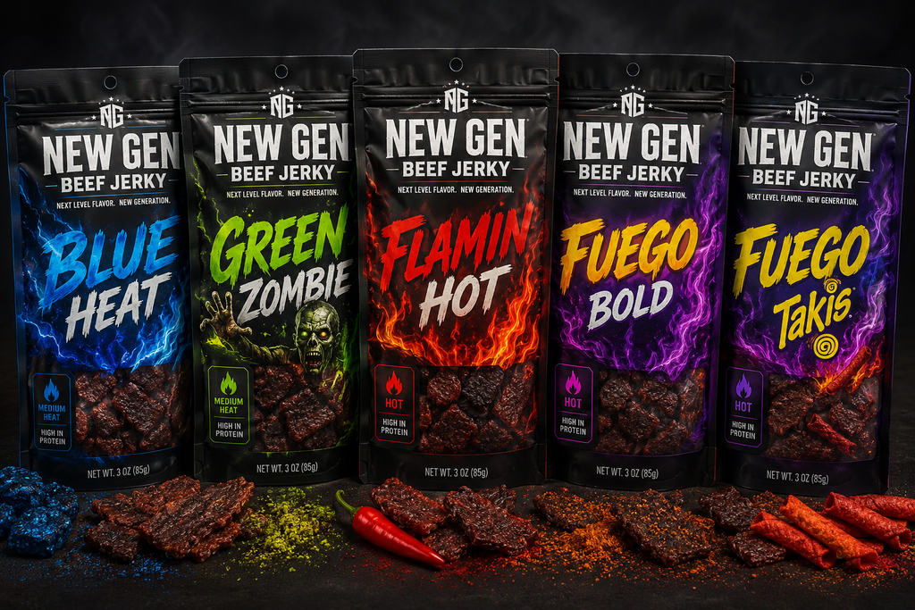New Gen Beef Jerky pack of five ￼